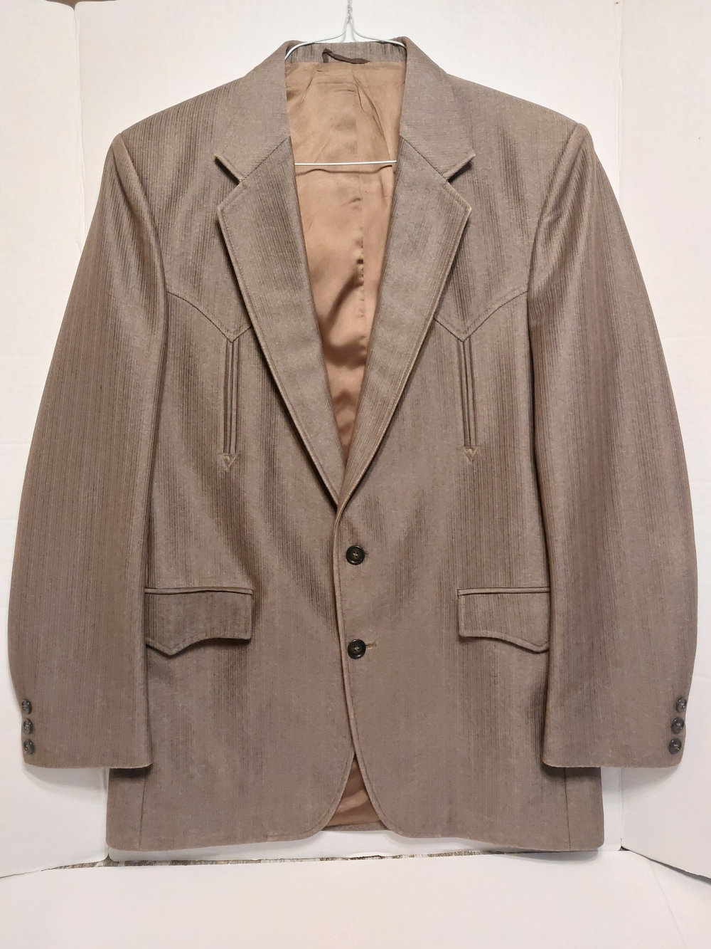 Vintage Circle S Men's Brown Two-Button Sport Coat Blazer
